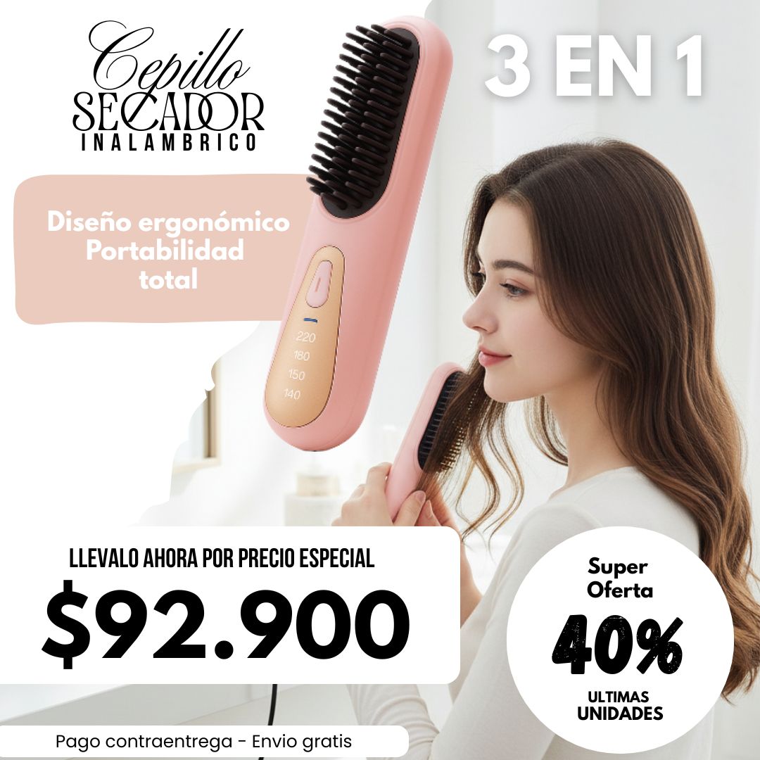 ¡CEPILLO ALISADOR INALÁMBRICO!