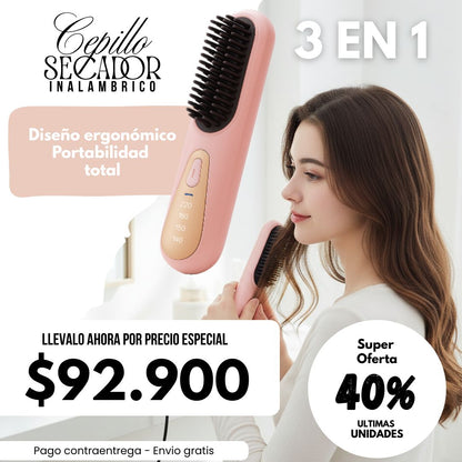 ¡CEPILLO ALISADOR INALÁMBRICO!