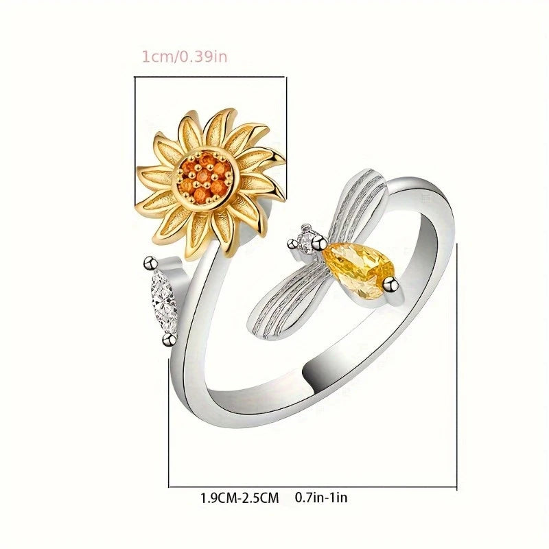 ANILLO EN FORMA DE GIRASOL!!!