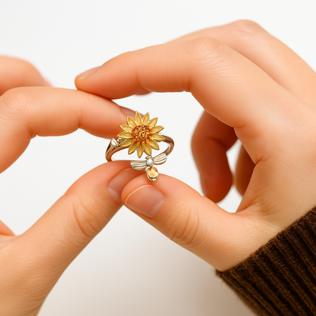 ANILLO EN FORMA DE GIRASOL!!!