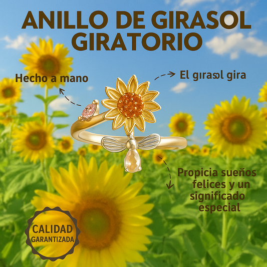 ANILLO EN FORMA DE GIRASOL!!!