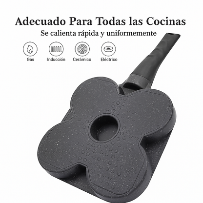 SARTEN 4 PUESTOS + ESCURRIDOR DE COCINA.