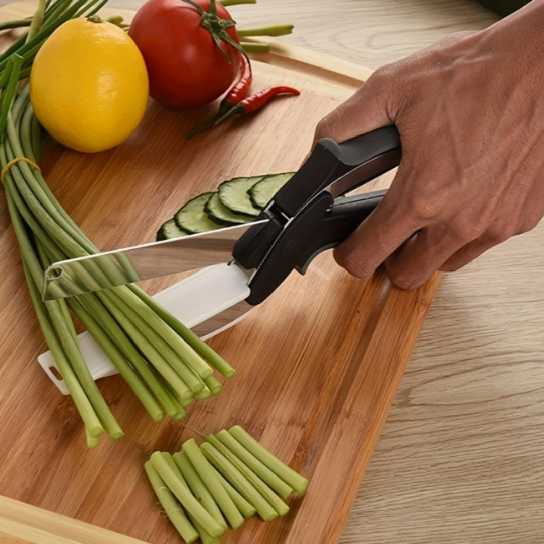 CORTADOR 2 EN 1 + MINI SELLADOR PORTATIL ¡El combo de cocina que toda casa necesita!
